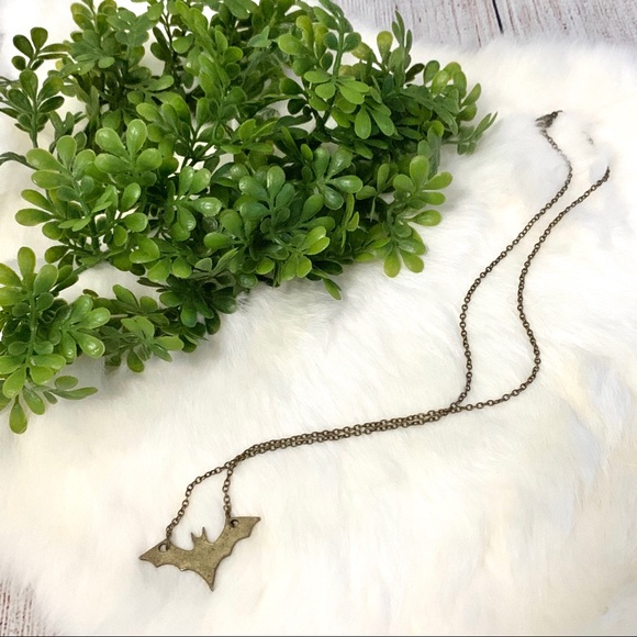 Jewelry - 5/$25 Antique Gold Tone Batman Necklace